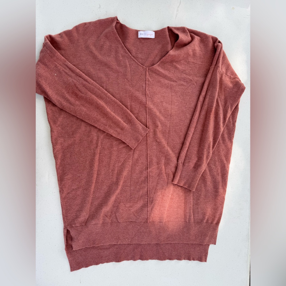 Women's Rust Sweater Cardigan